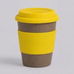 Стакан с силиконовой крышкой Cafe, желтый