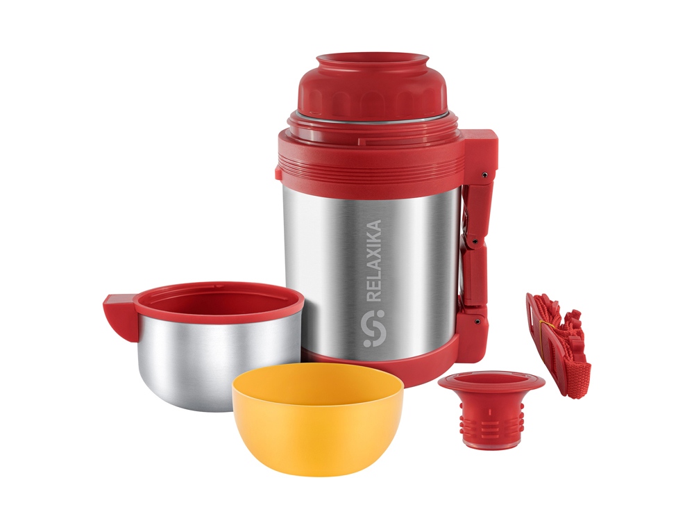 Термос универсальный (для еды и напитков) Relaxika 201, 800 мл, стальной — изображение 9