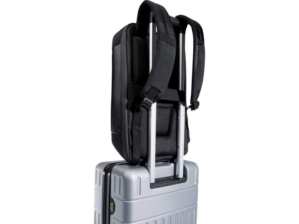 Expedition Pro компактный рюкзак для ноутбука 15,6 из переработанных материалов, 12 л - Черный — изображение 6