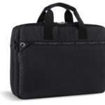 Портфель мужской BUGATTI Blanc Delight, чёрный, нейлон RPET600D/тарпаулин/полиэстер, 40х10х29 см
