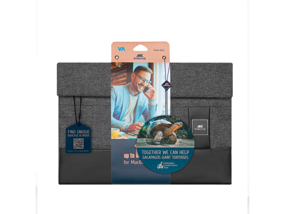RIVACASE 8802 black melange чехол для MacBook Pro/MacBook Air 13 / 12 — изображение 9
