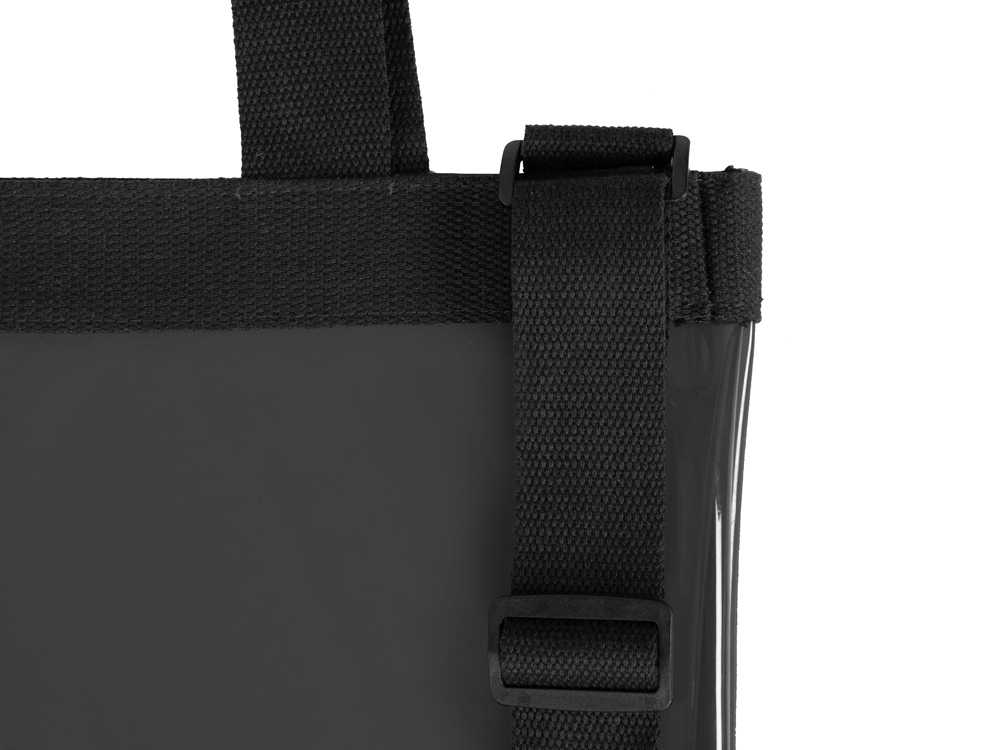 Сумка Frank из прозрачного пластика с регулирующейся лямкой, черный (P) — изображение 4