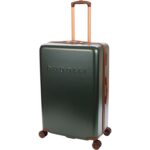 Чемодан BUGATTI Amelia, зеленый, поликарбонат / АБС-пластик, 50х29х76 см, 85 л