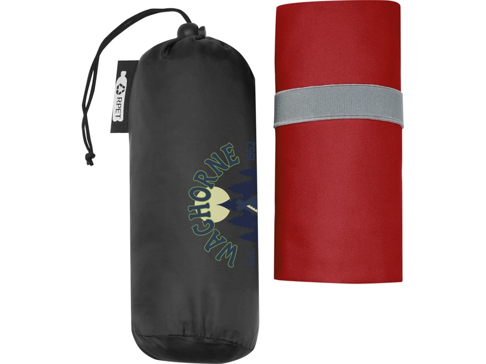 Pieter сверхлегкое быстросохнущее полотенце из переработанного РЕТ-пластика, красный — изображение 6