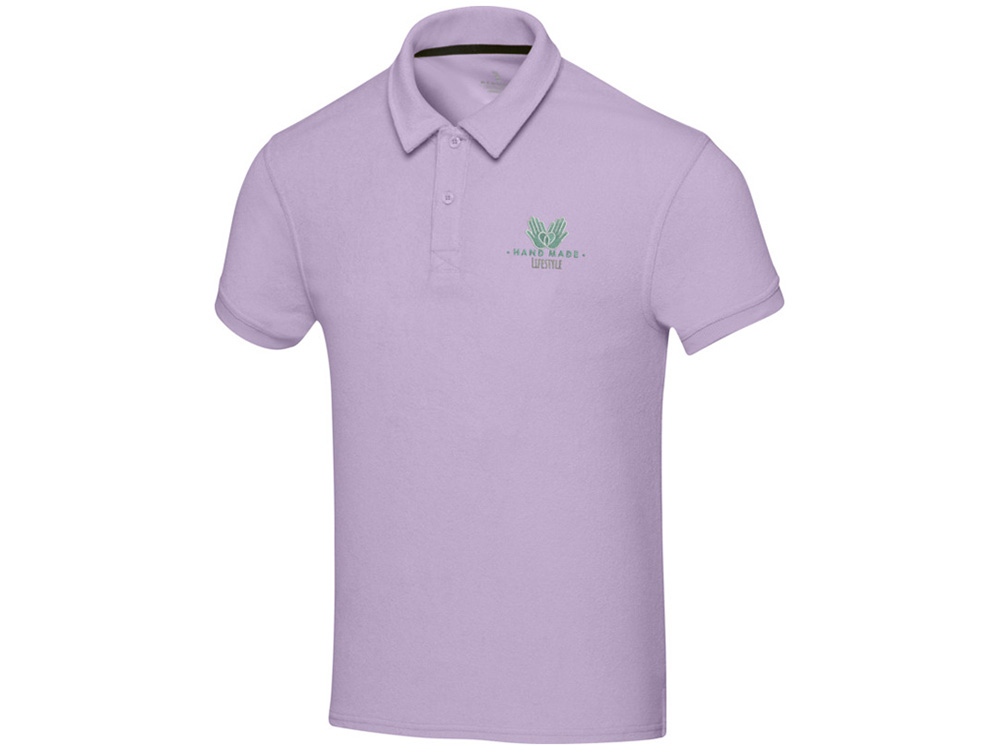 Рубашка поло унисекс Akoya из переработанного махрового материала - Lilac — изображение 4