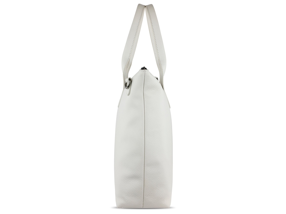 Сумка-шоппер BUGATTI Elsa, белая, воловья кожа/полиэстер, 46х11х31,5 см — изображение 4