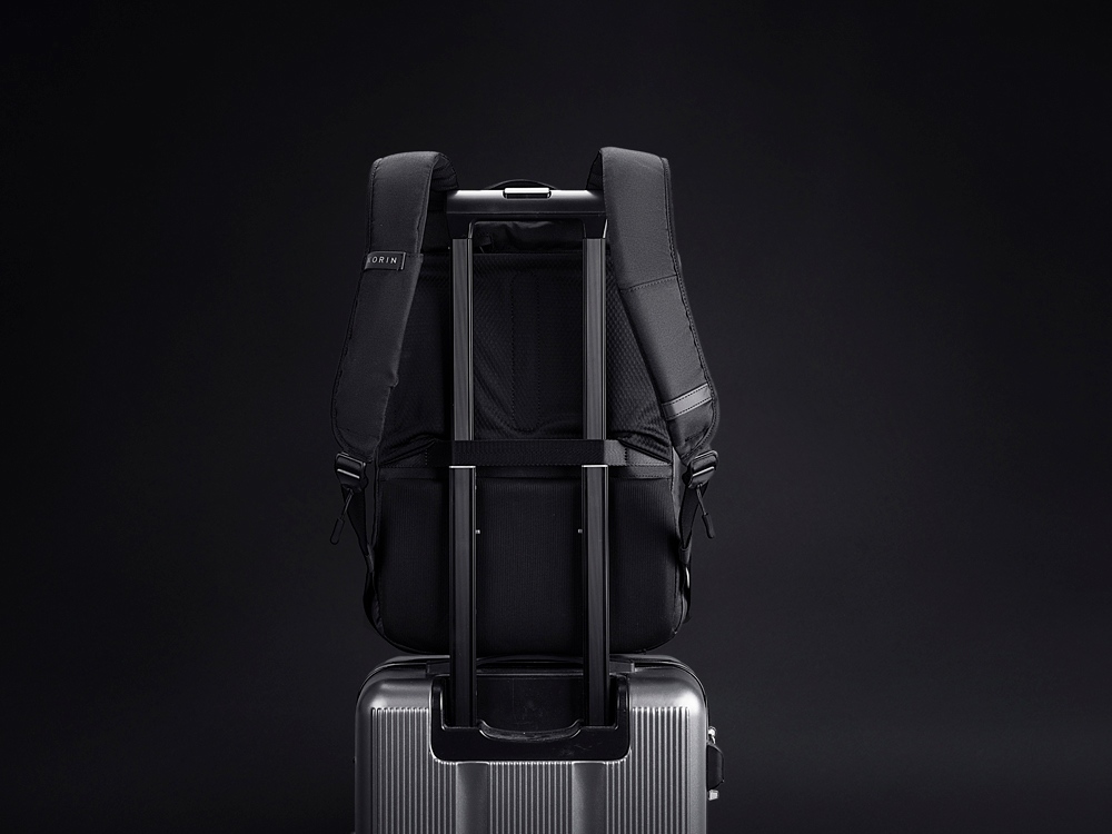 Водостойкий антикражный рюкзак Clickpack для ноутбука 15.6, черный — изображение 8