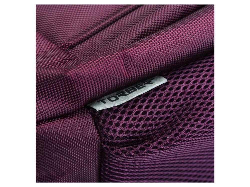 Рюкзак TORBER FORGRAD с отделением для ноутбука 15, пурпурный, полиэстер, 46 х 32 x 13 см — изображение 12