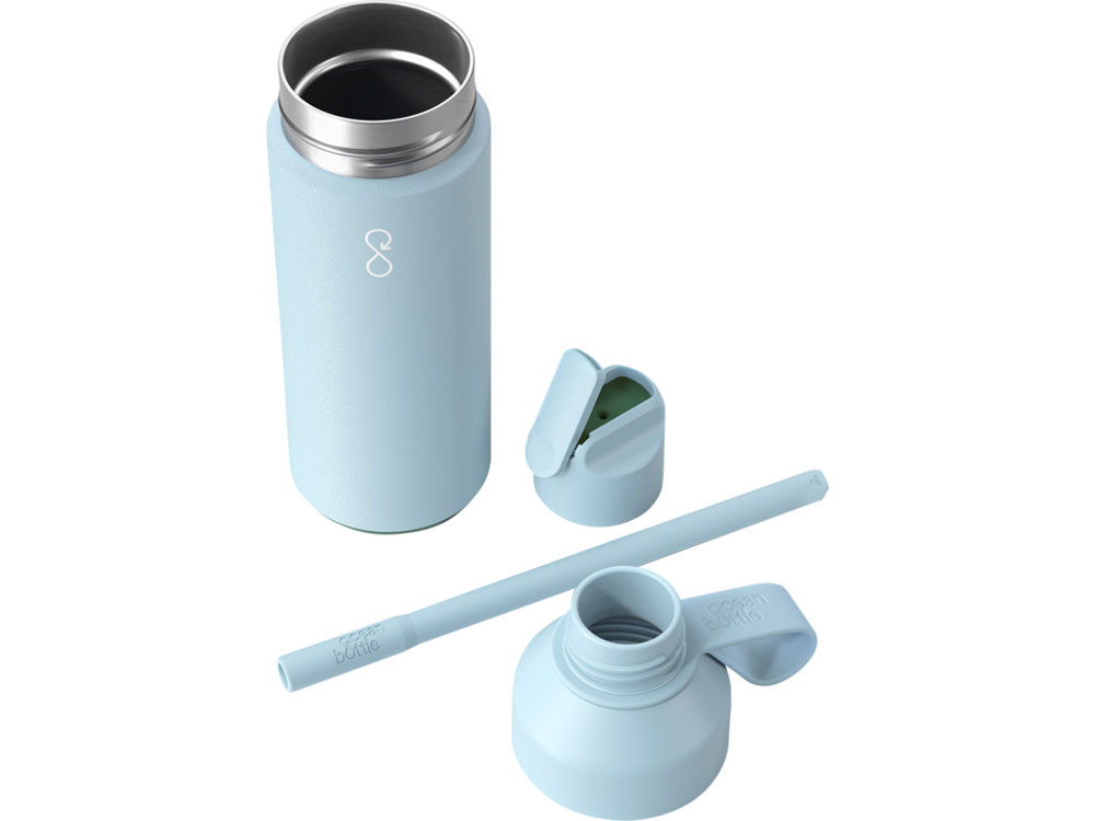 Бутылка-термос для воды Ocean Bottle GO объемом 500 мл - Небесно-голубой — изображение 3