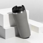 Термокружка Double wall mug C1, soft touch, 350 мл, серый