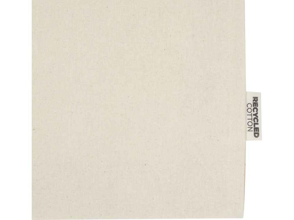 Madras эко- сумка с ластовицей из переработанного хлопка, сертифицированного согласно GRS, плотностью 140 г/м² - Натуральный — изображение 5