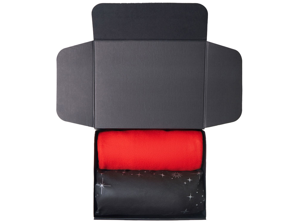 Подарочный набор с пледом, свечой и диффузором, красный — изображение 3