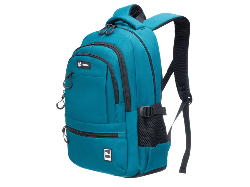 Рюкзак TORBER CLASS X, зелёный, 46 х 32 х 13 см + Мешок для сменной обуви в подарок! — изображение 2