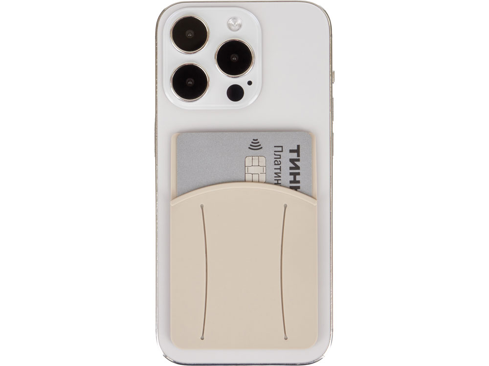 Картхолдер для телефона с держателем Trighold, бежевый — изображение 2