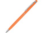 Ручка-стилус металлическая шариковая Jucy, оранжевый