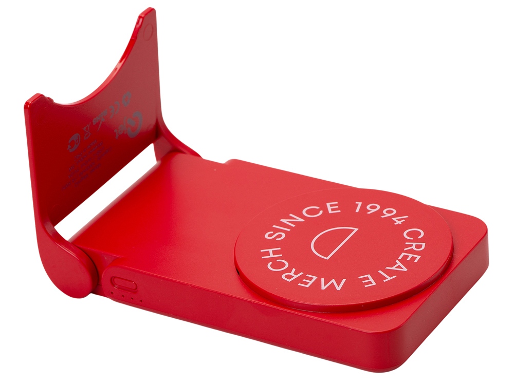 Внешний магнитный аккумулятор MagnIQ, красный, 5000 mAh (тампопечать) — изображение 2