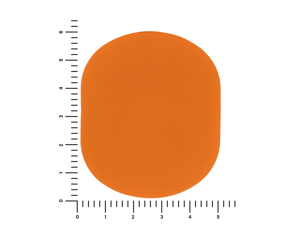 ПАТЧ ОВАЛ soft-touch (оранжевый ) 6,0 х 5,0 см — изображение 3