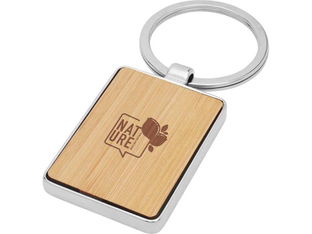 Прямоугольный брелок Neta из бамбука, дерево — изображение 5