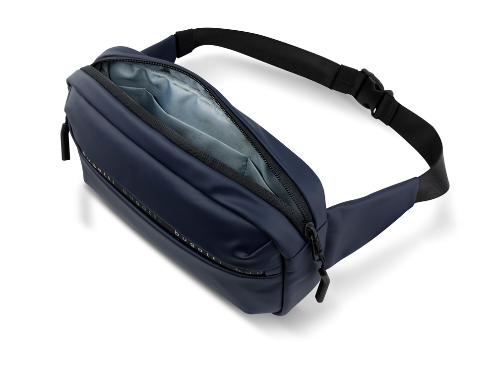 Сумка на пояс BUGATTI Blanc, синяя, тарпаулин/полиэстер, 26х5,5х13,5 см — изображение 3