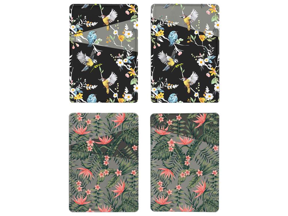 Картхолдер на 3 карты типа бейджа с возможностью полноцветной УФ-печати, софт-тач