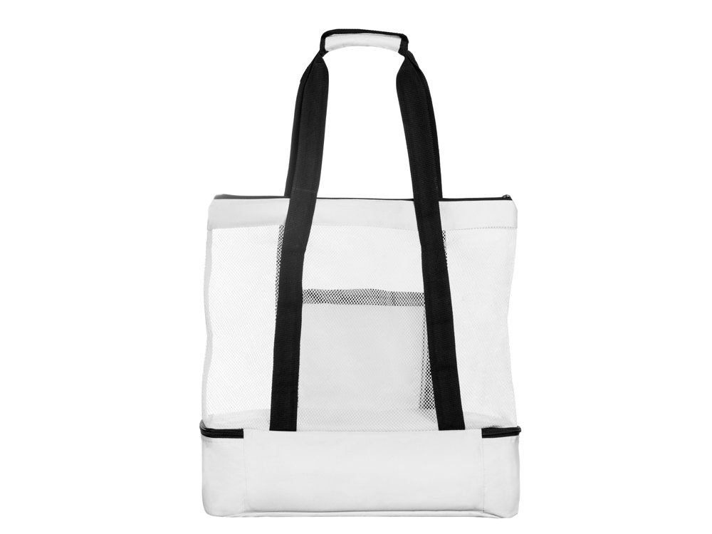 Сумка для шопинга и пляжа Coolmesh с изотермическим отделением внизу, белый — изображение 3
