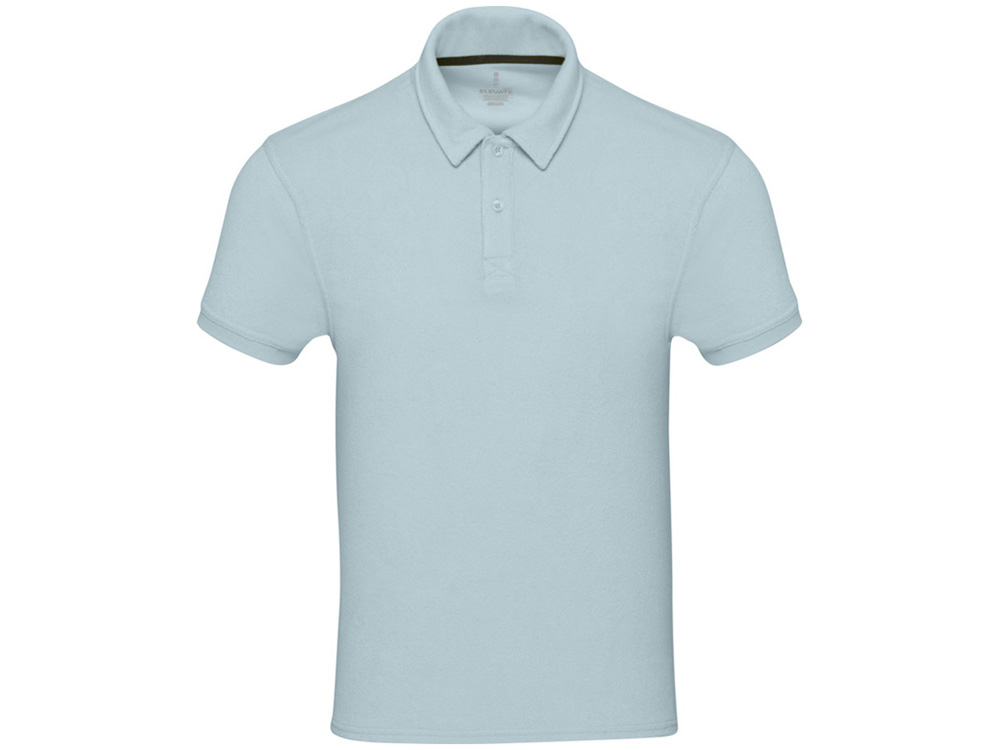 Рубашка поло унисекс Akoya из переработанного махрового материала - Cloud Blue — изображение 6