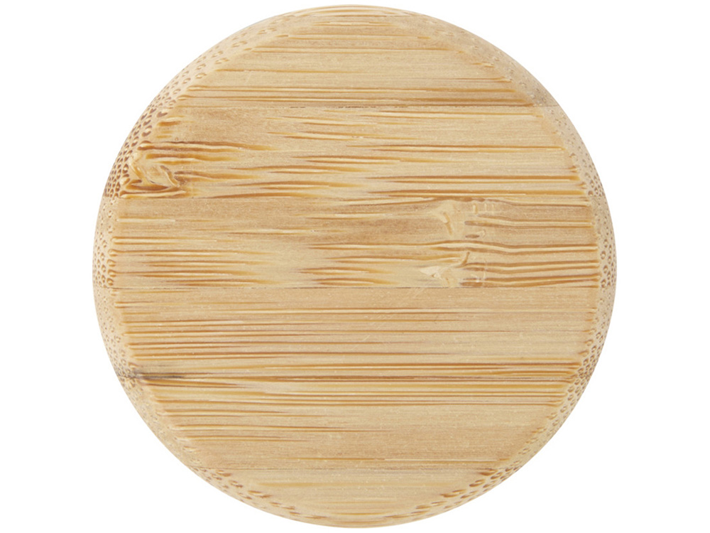 Стеклянная бутылка для воды Porto объемом 500 мл с силиконовой ручкой и бамбуковой крышкой - сплошной черный — изображение 4