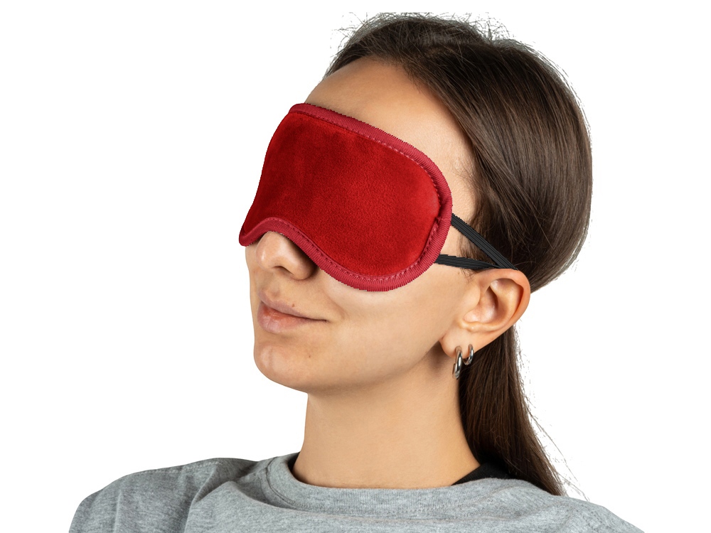 Маска для глаз Dream из полиэстер спандекс плюш, красный — изображение 4