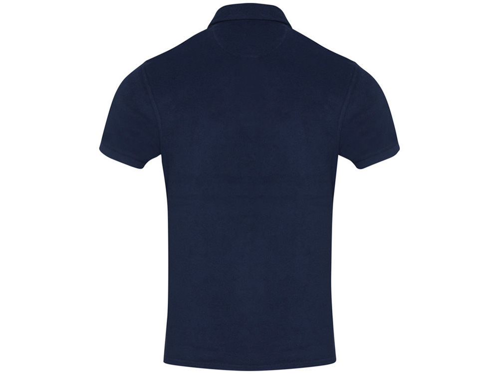 Рубашка поло унисекс Akoya из переработанного махрового материала - Темно - синий — изображение 7
