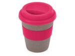 Стакан с силиконовой крышкой Cafe, розовый