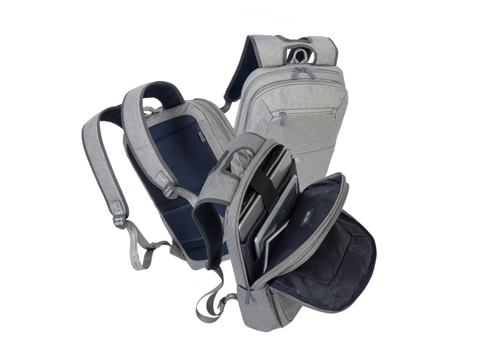 RIVACASE 7760 grey ECO рюкзак для ноутбука 15.6 — изображение 8