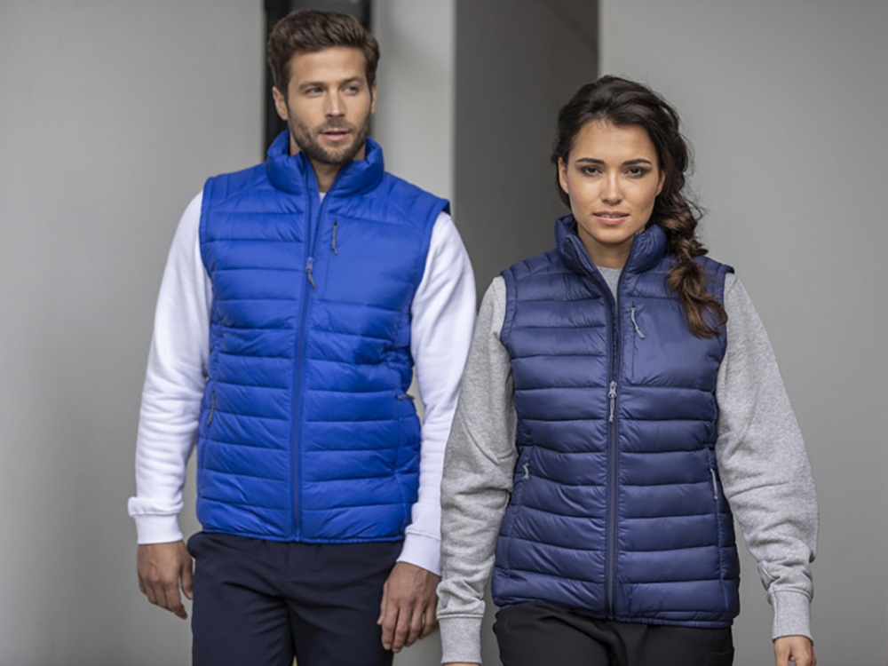 Женский утепленный жилет Pallas из переработанных материалов по стандарту GRS - Темно - синий — изображение 6