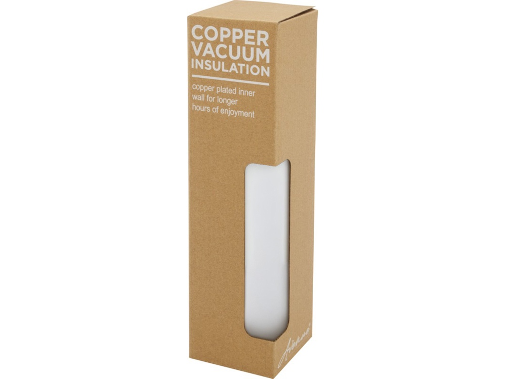 Marka, медная бутылка объемом 600 мл с вакуумной изоляцией и металлической петлей, белый — изображение 6