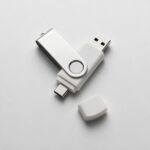 USB3.0/USB Type-C флешка на 16 Гб Квебек C, белый