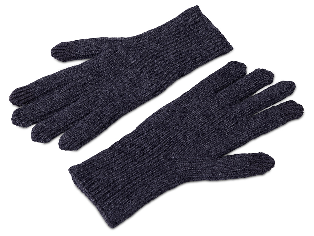 Подарочный набор с перчатками, термосом и чаем, темно-синий — изображение 7