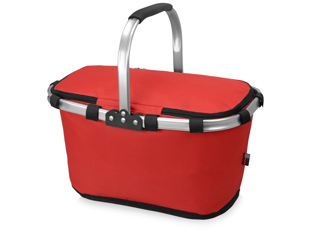 Изотермическая сумка-холодильник FROST складная с алюминиевой рамой, красный (Р) — изображение 2