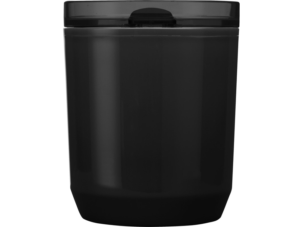 Hudson кружка из переработанного пластика с двойными стенками объемом 180 мл, сплошной черный — изображение 2