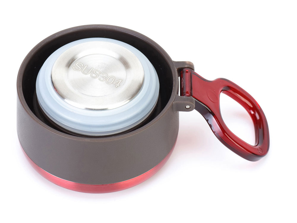 Термокружка Stinger, 0,42 л, сталь/пластик, красный глянцевый, 7,5 х 6,9 х 22,2 см — изображение 3