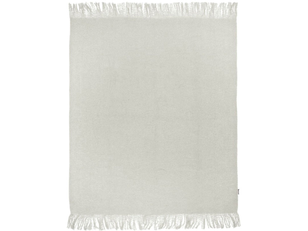 Мохеровый плед из вторичного ПЭТ Ivy, светло-серый — изображение 2