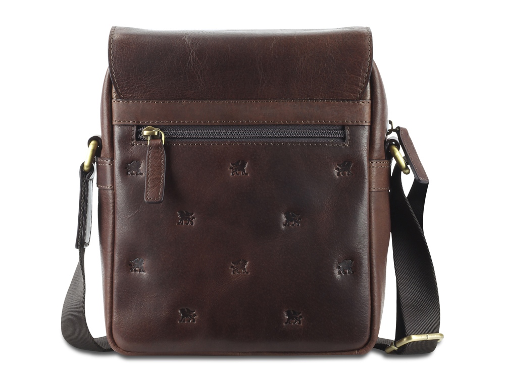 Сумка через плечо Mano Don Leon, натуральная кожа в коричневом цвете, 20 х 25 х 8 см — изображение 2