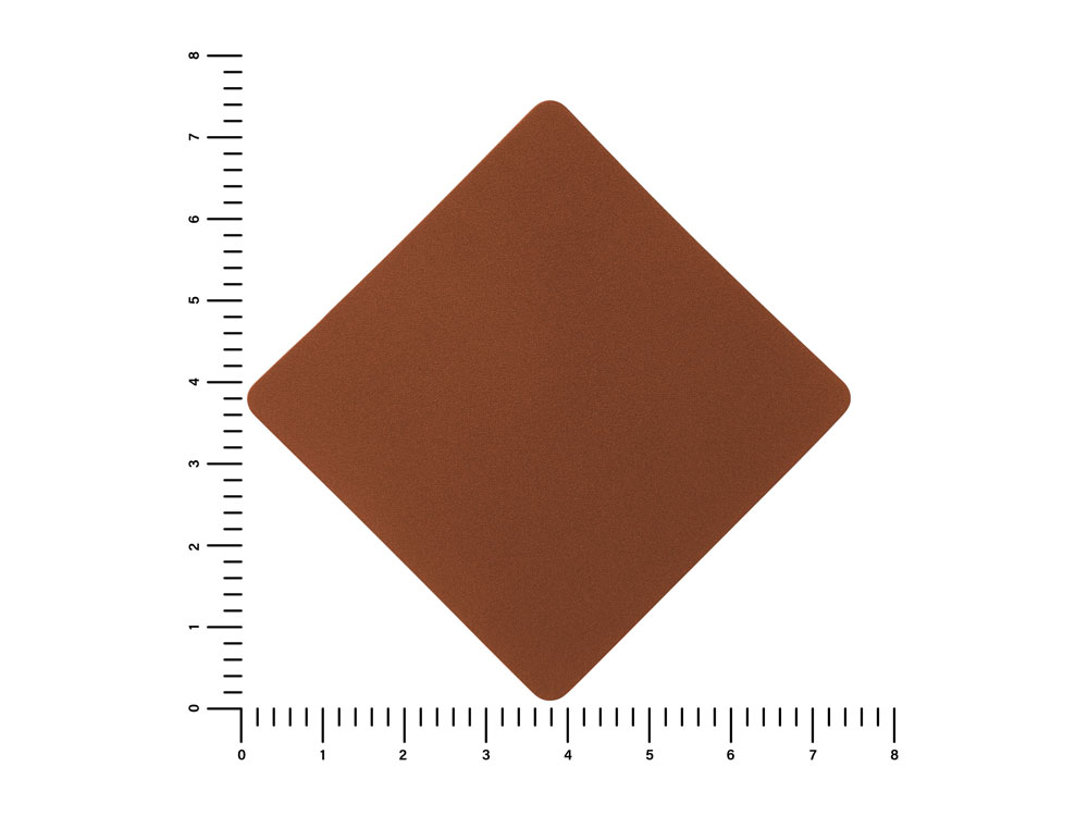 ПАТЧ РОМБ nubuk (коричневый ) 7,6 х 7,6 см — изображение 2