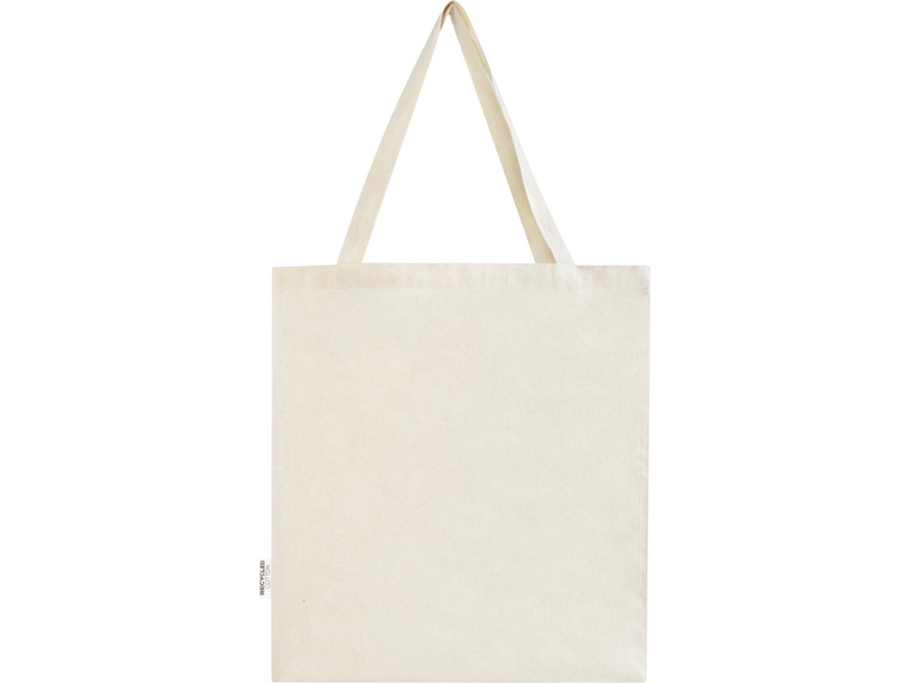 Madras эко- сумка с ластовицей из переработанного хлопка, сертифицированного согласно GRS, плотностью 140 г/м² - Натуральный — изображение 3