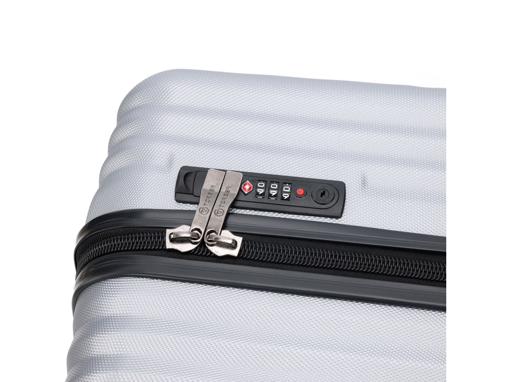 Чемодан TORBER Lama, серебристый, ABS-пластик, 49 х 29,5 х 77 см, 92 л — изображение 7