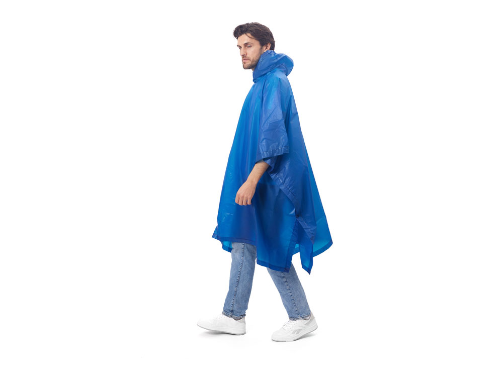 Пончо Hawaii c чехлом унисекс, классический синий — изображение 2