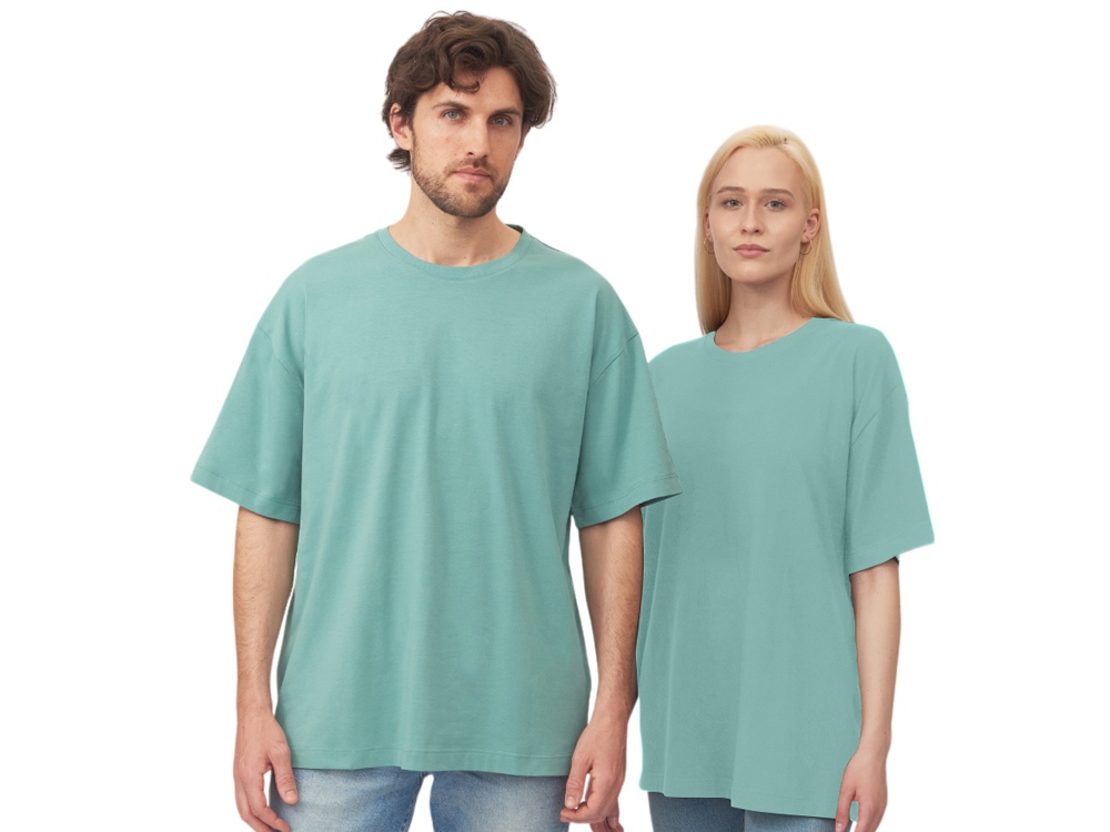 Футболка оверсайз Vienna унисекс , припылено-бирюзовый