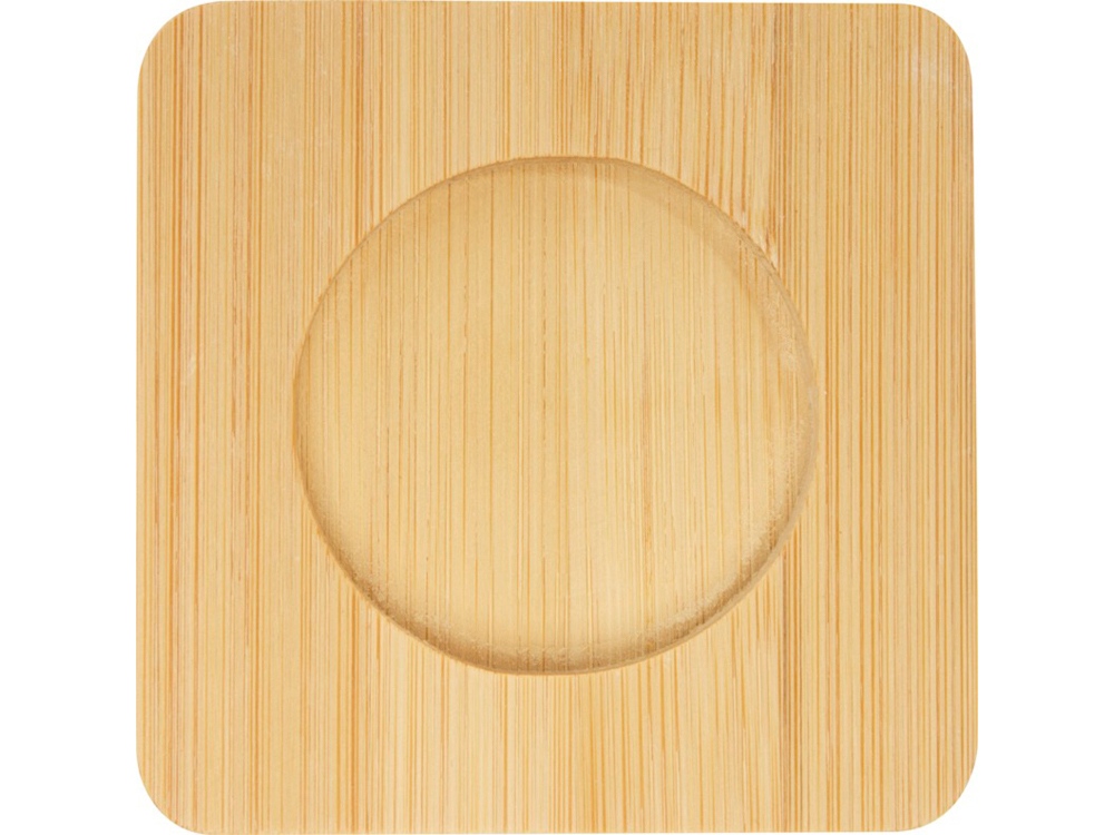 Стеклянный стакан Manti объемом 100 мл с двойными стенками и подставкой из бамбука, 2 шт. , natural — изображение 4