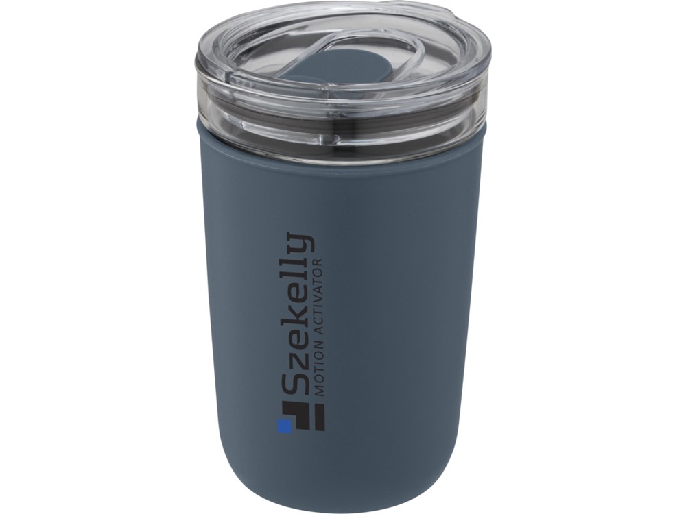 Bello, стеклянная кружка объемом 420 мл с внешней стенкой из переработанного пластика, синий — изображение 6