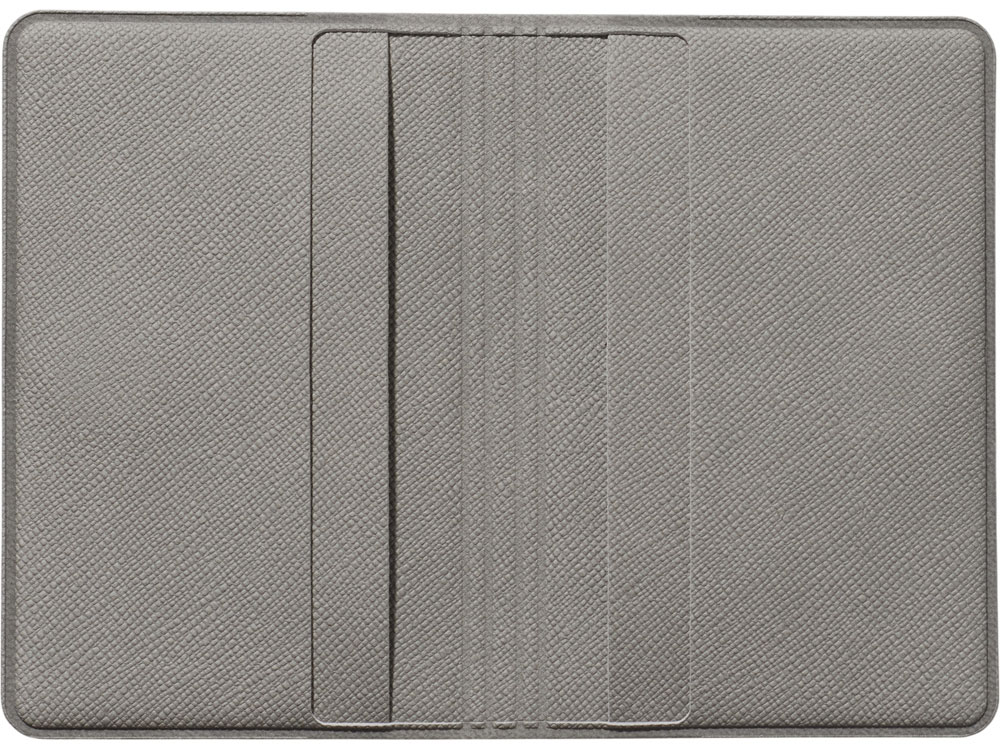 Футляр-книжка на 4-е карты с RFID Favor, серый — изображение 3
