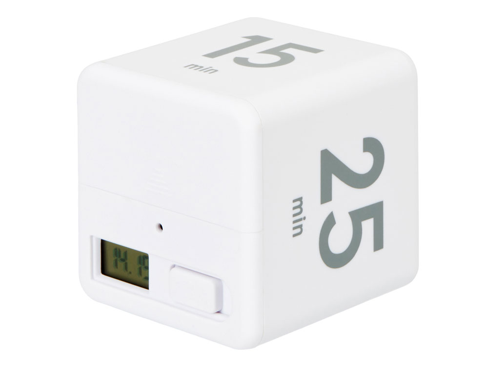 Таймер для тайм-менеджмента Time Capsule на 5-15-25-45 минут, софт-тач, белый — изображение 4