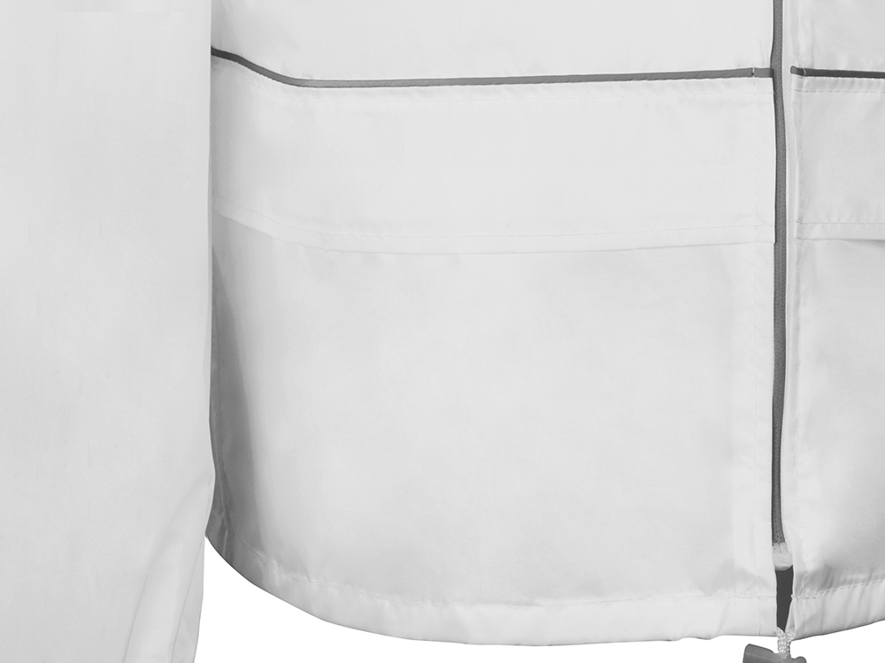 Короткий дождевик Tornado со светоотражающими элементами, белый — изображение 6